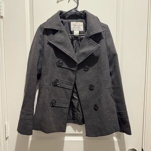 Women's Double-Breasted Gray Coat